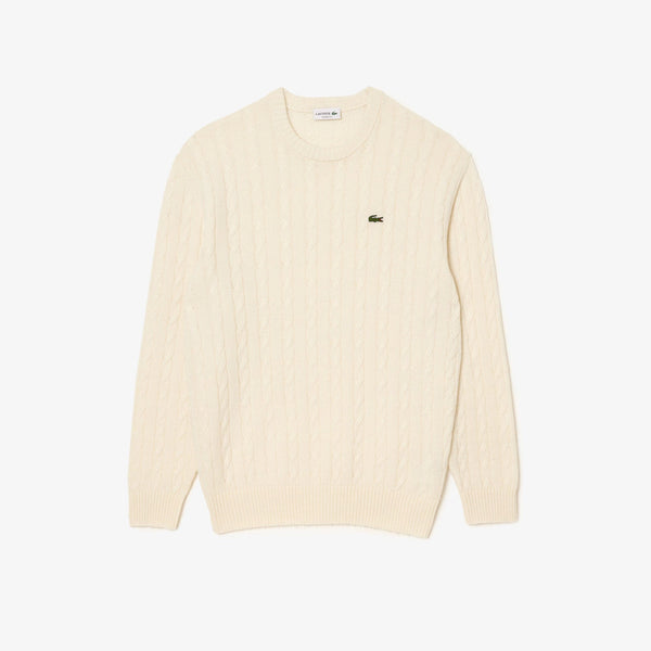 Lacoste Crew Neck Jumper in Lapland Cream - Main Image