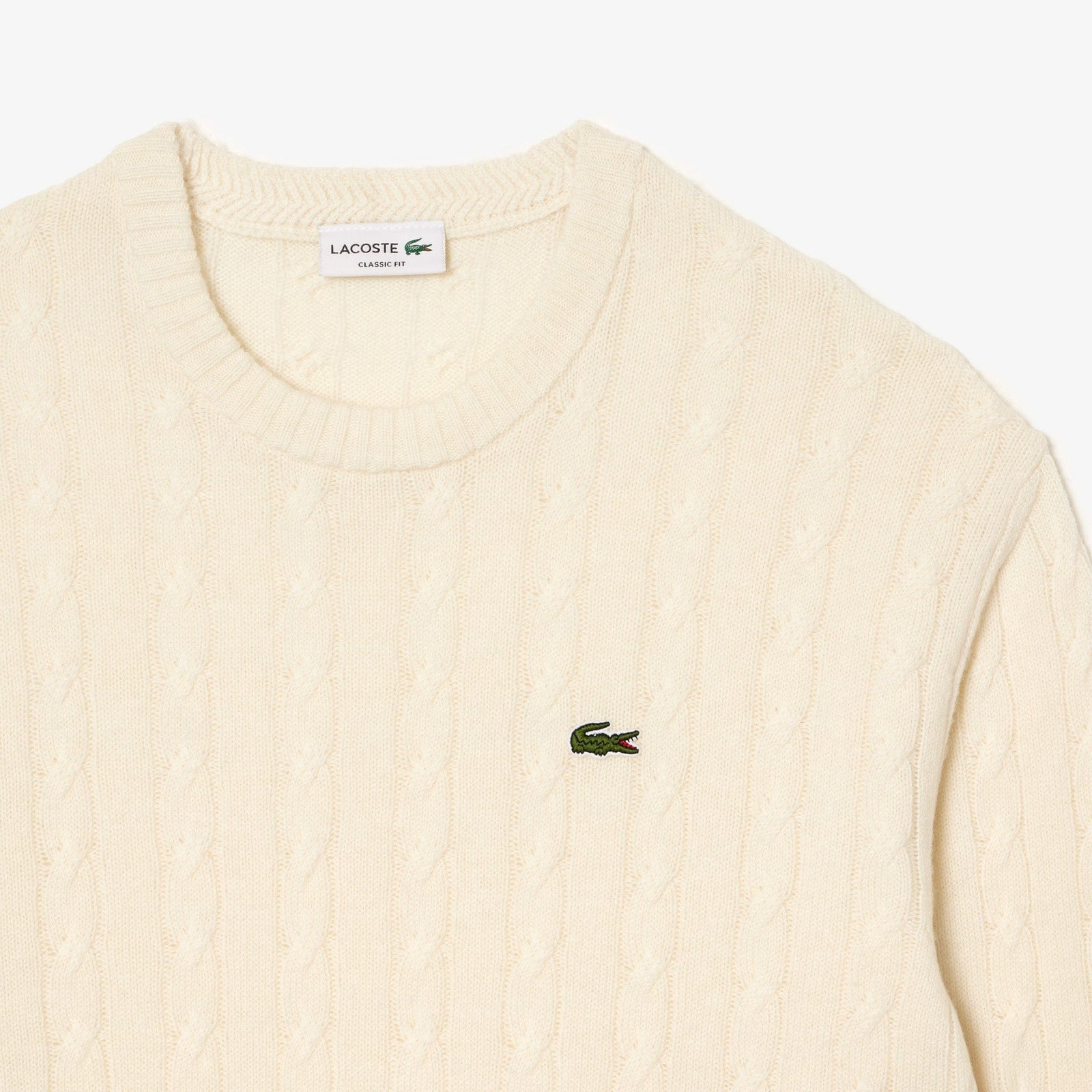 Lacoste Crew Neck Jumper in Lapland Cream