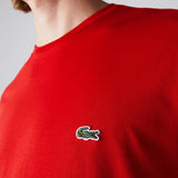 Lacoste Crew Neck Pima Cotton Jersey T-shirt Cranberry