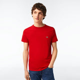 Lacoste Crew Neck Pima Cotton Jersey T-shirt Cranberry