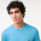 Lacoste Crew Neck Pima Cotton Jersey T-Shirt in Celest Blue
