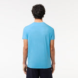 Lacoste Crew Neck Pima Cotton Jersey T-Shirt in Celest Blue