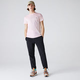 Lacoste Crew Neck Pima Cotton Jersey T-Shirt in Light Pink
