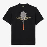 Lacoste Embroidered Cotton T-shirt Noir