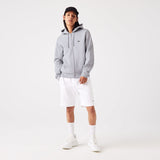 Lacoste Full Zip Hoodie Silver Chine
