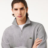 Lacoste Half Zip Knit Sweatshirt in Grey Chine