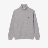 Lacoste Half Zip Knit Sweatshirt in Grey Chine