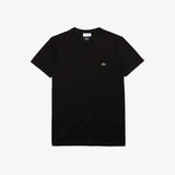 Lacoste Men's Crew Neck Pima Cotton Jersey T-shirt Black