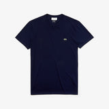 Lacoste Men's Crew Neck Pima Cotton Jersey T-shirt in Navy