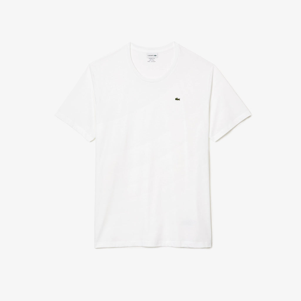 Lacoste Men s Crew Neck Pima Cotton Jersey T shirt in White
