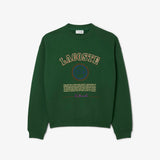 Lacoste Men's Heritage Embroidery Fleece Sweatshirt In Pine Green