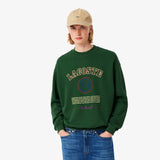 Lacoste Men's Heritage Embroidery Fleece Sweatshirt In Pine Green