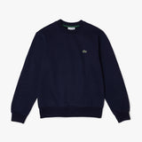 Lacoste Organic Brushed Cotton Sweatshirt in Navy