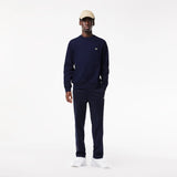 Lacoste Organic Brushed Cotton Sweatshirt in Navy