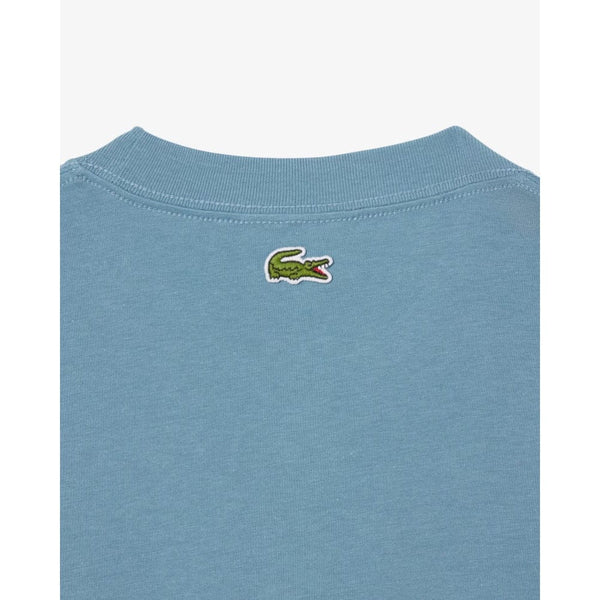 Lacoste Printed Cotton Jersey T-shirt In Blue