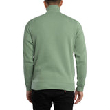 Lacoste Quarter Zip Cotton Sweatshirt In Green