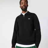 Lacoste Quarter Zip Sweatshirt Black