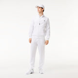 Lacoste Recycled Fiber Zipped Sport Sweatshirt in White Z92