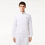 Lacoste Recycled Fiber Zipped Sport Sweatshirt in White Z92