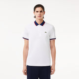 Lacoste Regular Fit Polo Shirt with Contrasting Collar in White 001
