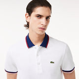 Lacoste Regular Fit Polo Shirt with Contrasting Collar in White 001