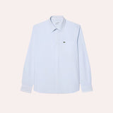 Lacoste Regular Fit Striped Oxford Shirt In Sky Blue