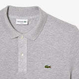 Lacoste Ribbed Collar Polo in Grey Chine
