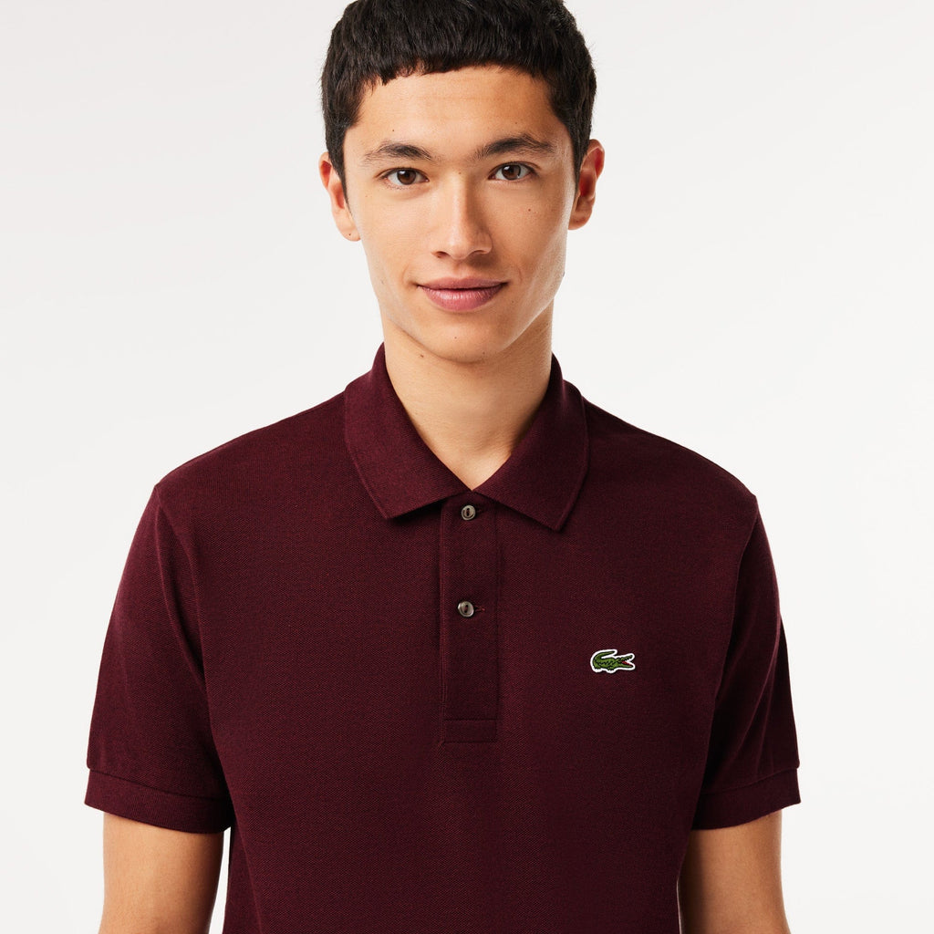 Lacoste Short Sleeve Top Vine Chine in Red