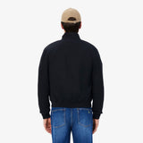 Lacoste Water-Repellent Twill Harrington Jacket in Navy Blue