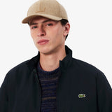 Lacoste Water-Repellent Twill Harrington Jacket in Navy Blue