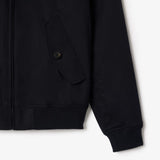Lacoste Water-Repellent Twill Harrington Jacket in Navy Blue