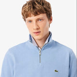 Lacoste Zip-Up High Neck Interlock Classic Fit Sweatshirt Light Blue