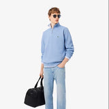 Lacoste Zip-Up High Neck Interlock Classic Fit Sweatshirt Light Blue