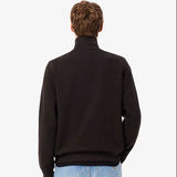 Lacoste Zip-Up High Neck Interlock Sweatshirt Brown