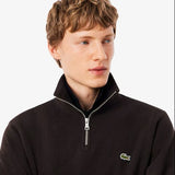 Lacoste Zip-Up High Neck Interlock Sweatshirt Brown
