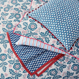 Land & Shore River Double Bedding in Blue/Red