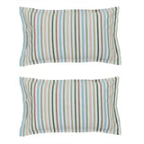 Land & Shore Barrow Stripe Oxford Pillowcase Pair In Multi