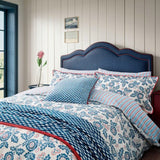 Land & Shore River S King Size Duvet Cover Single In Blue / Red