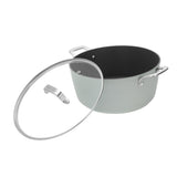 Laura Ashley Casserole Pot with Glass Lid 28cm In Dove Grey