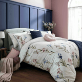Laura Ashley Hawling Irises Double Duvet Cover Set In Grape Purple