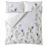 Laura Ashley Hawling Irises Double Duvet Cover Set In Grape Purple
