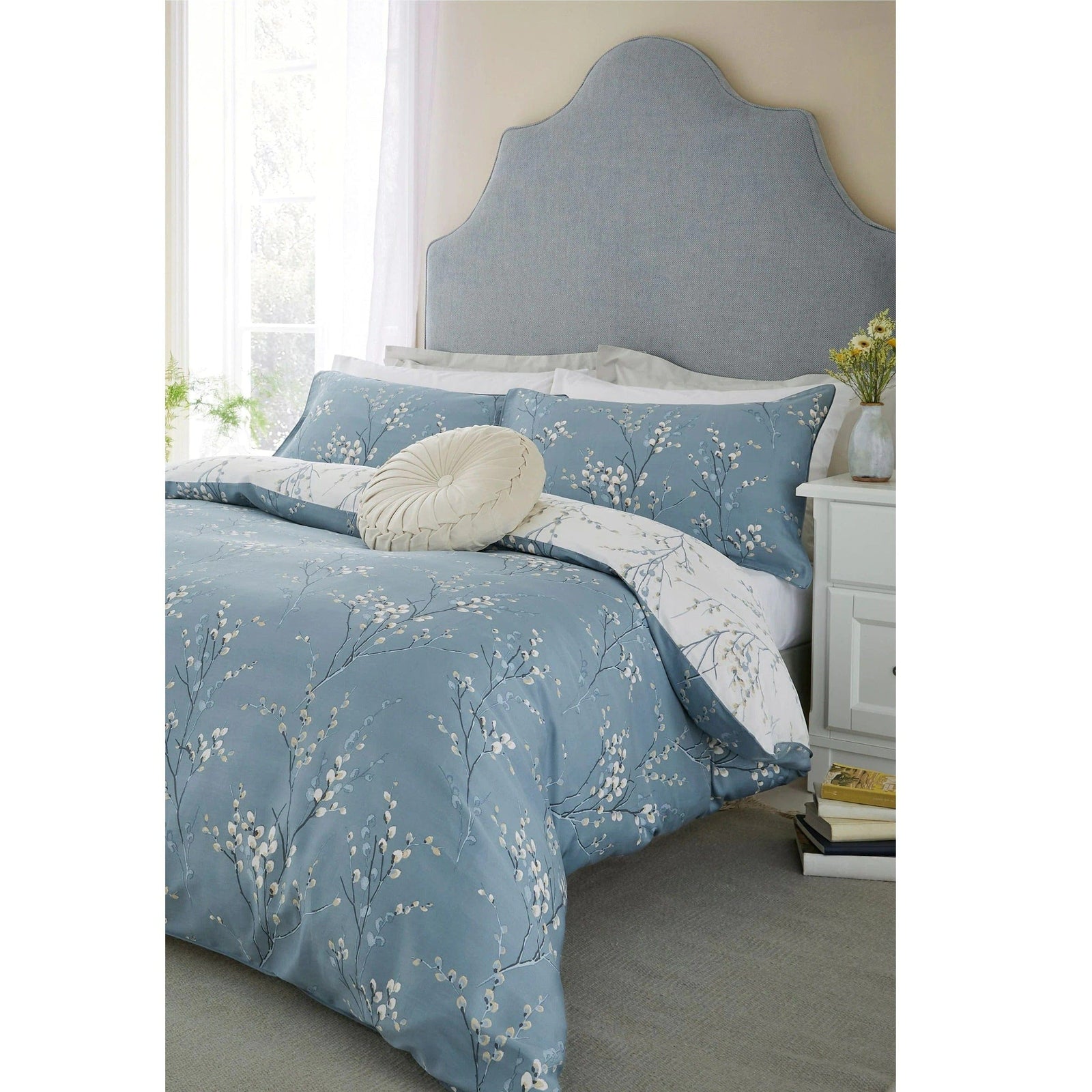 Laura Ashley Pussy Willow Duvet Cover and Pillowcase Set Seaspray