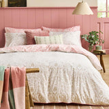 Laura Ashley Ashtead Damask Duvet Set Single Coral