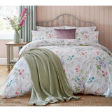 Laura Ashley Aulden Flowers Double Duvet Set In Lavender