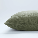 Laura Ashley Barley Embossed Cushion In Olive Green