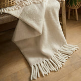Laura Ashley Bronwen 130cm x 170cm Throw In Natural