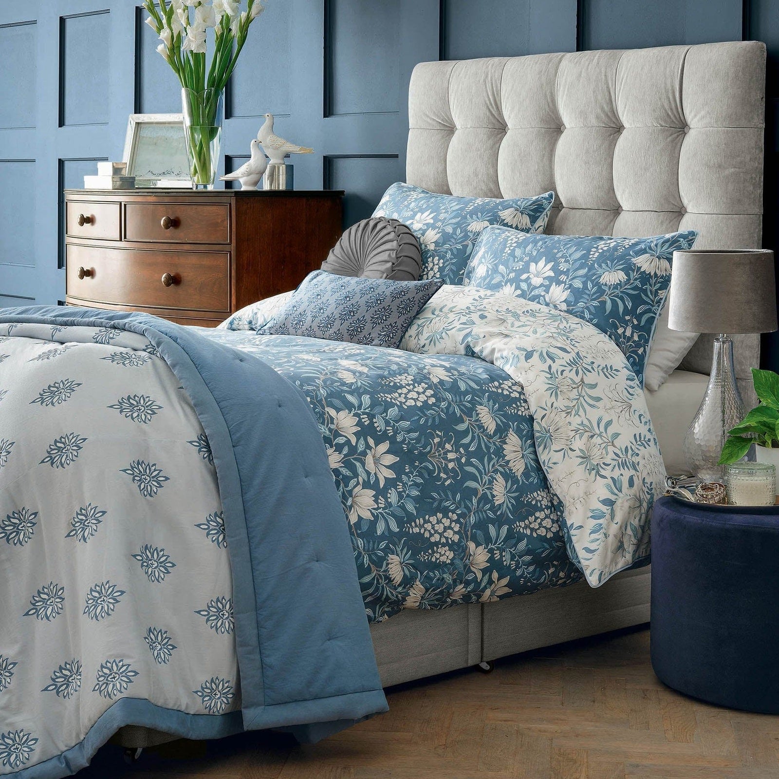 Laura Ashley Parterre Seaspray Duvet Cover And Pillowcase Set
