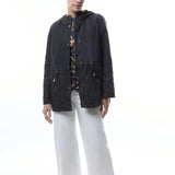 Lauren Ralph Lauren Two in One Hooded Jacket In Dark Navy