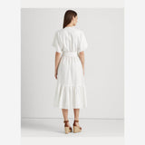 Lauren Ralph Lauren Belted Linen Wrap-Style Dress