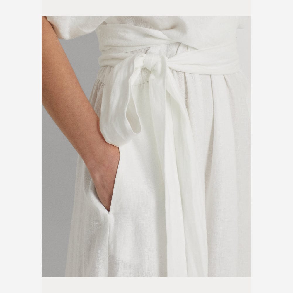 Lauren Ralph Lauren Belted Linen Wrap-Style Dress